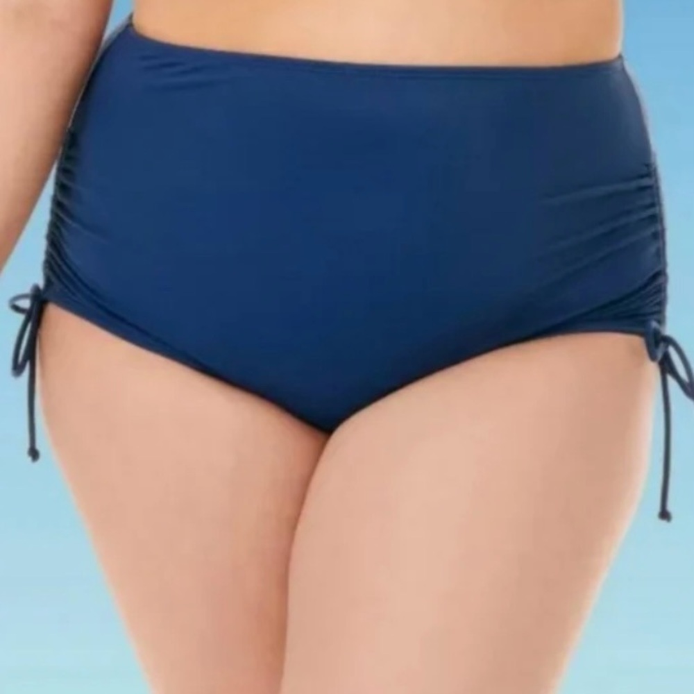 BEACH BETTY by Miracle Brands High-Waisted Side Ruched Swim Bottoms